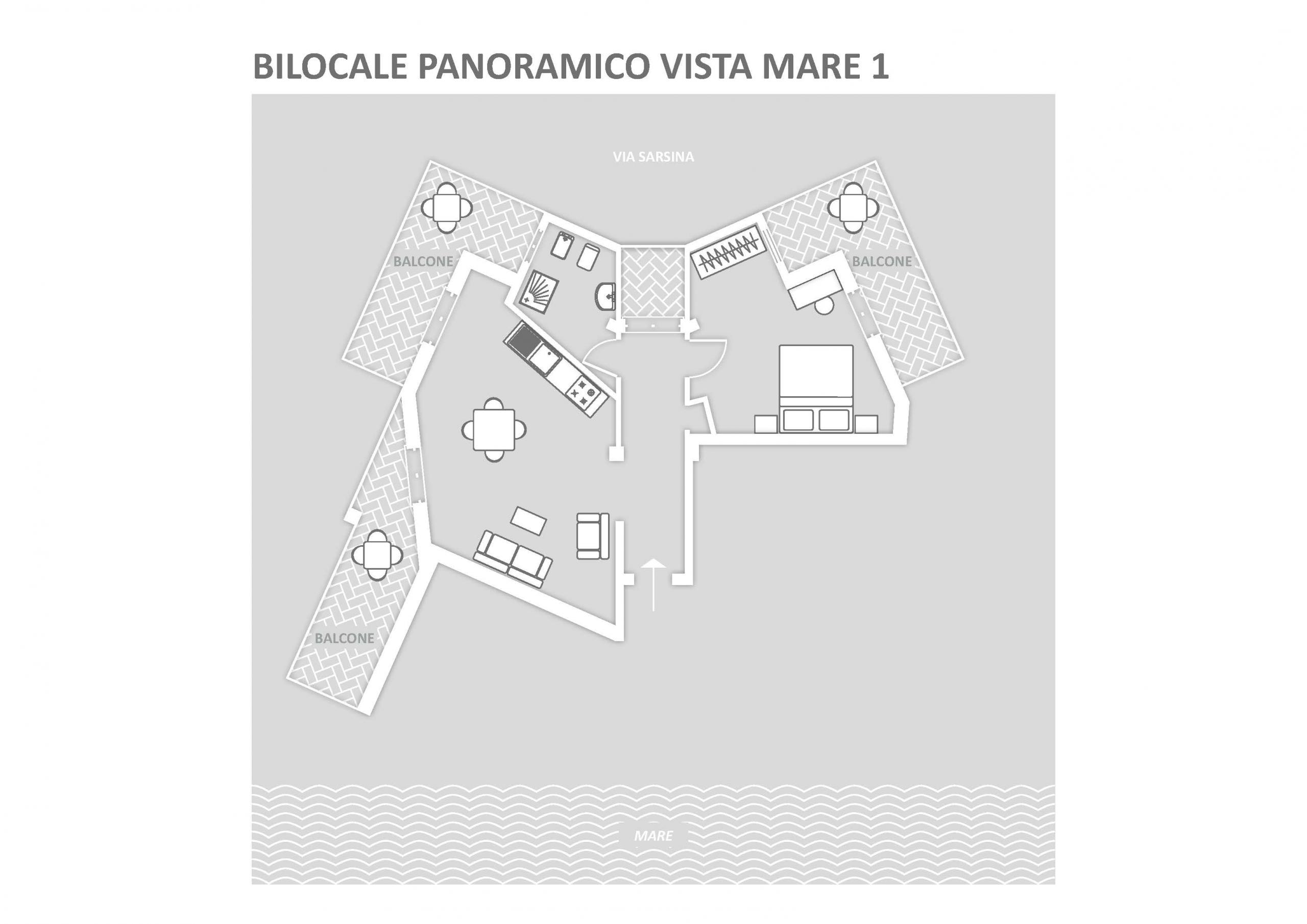 Piantina Bilocale panoramico